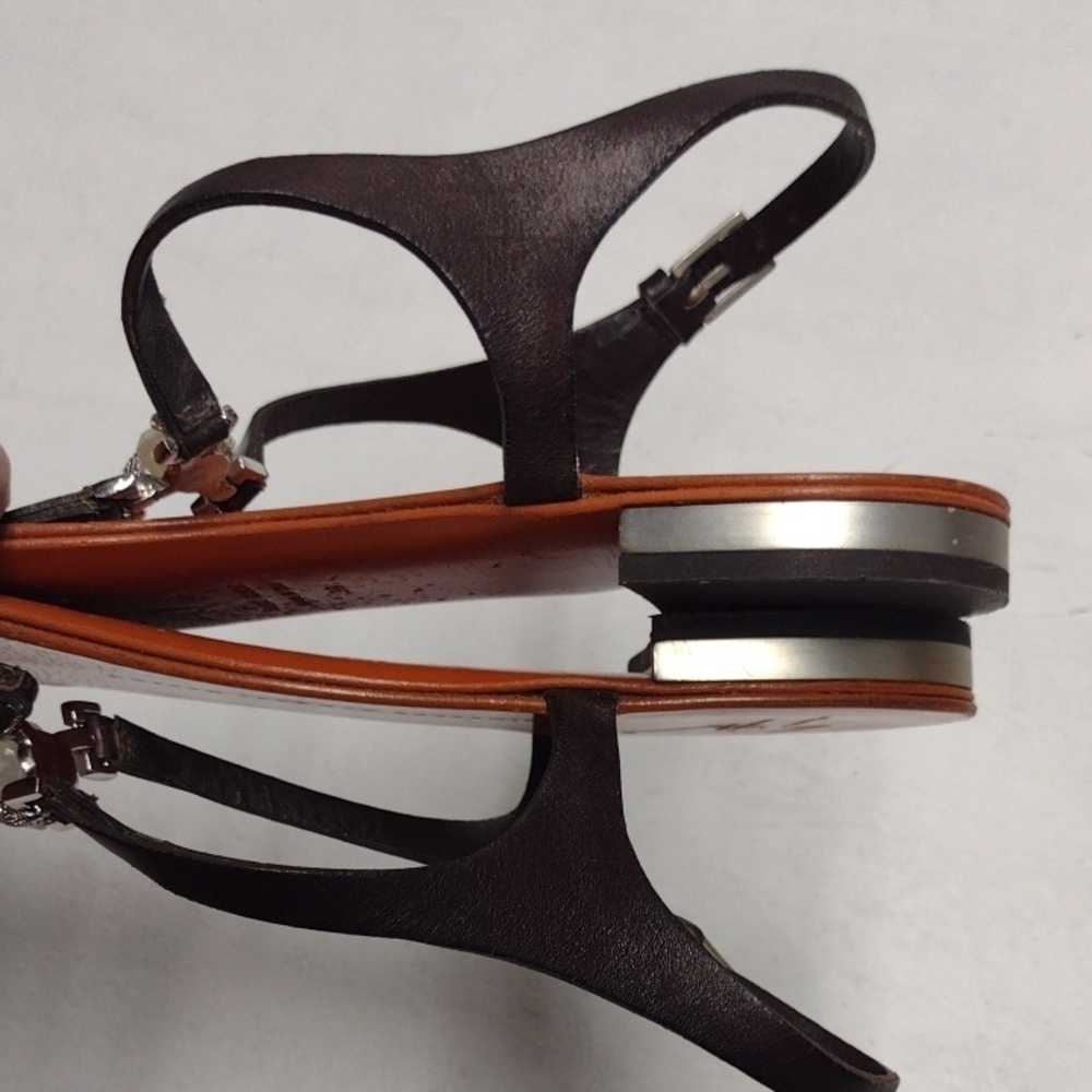 Giuseppe Zanotti Brown Sandals Size 9 Bohemian, Boho, Beach, Summer, Vacation. - Picture 6 of 16